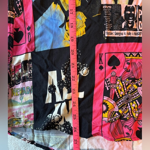 Guess Las Vegas Vintage Graphic Men's Button Down Short Sleeve Shirt, XL - Picture 10 of 12